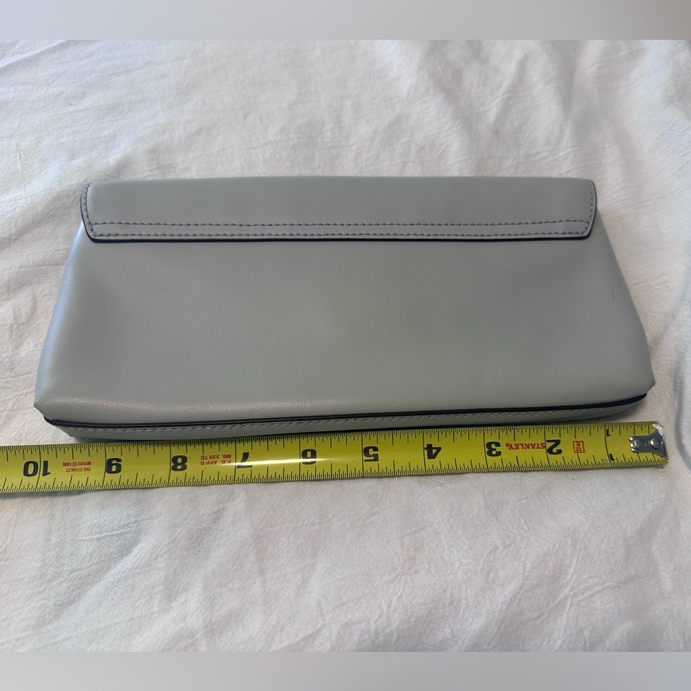 Kate Spade Gray Leather Bow Wallet / Clutch - Picture 3 of 7